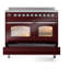 Cuisinière à induction 40 pouces avec 6 éléments à induction ILVE Nostalgie II Series (porte en verre)-1695305238