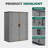 4.7’ W X 2.2’ D Outdoor Resin Vertical Tool Shed, Storage Shed, Durable Garbage Shed For Garden Patio Furniture And Yard Tools-121601739