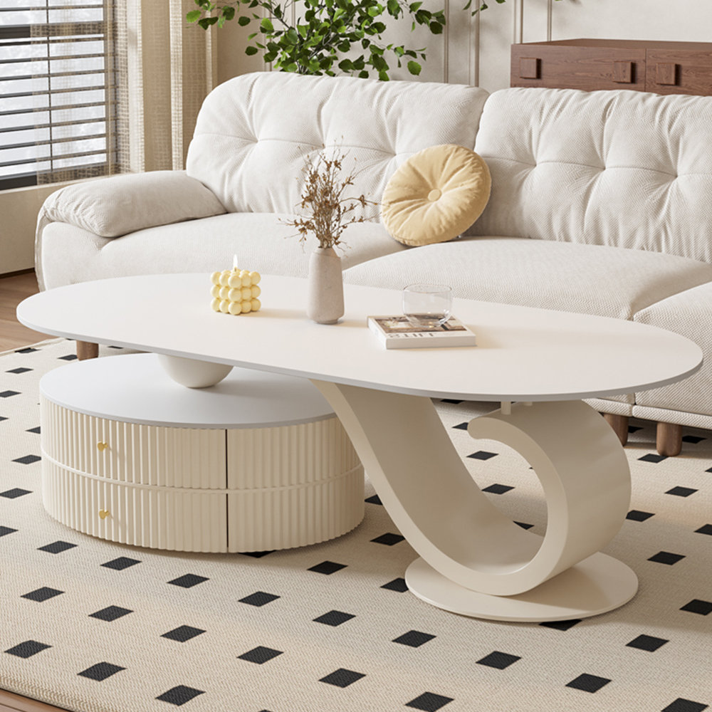 Bkoksety Cream style creative Premium rock plate tea table | Wayfair