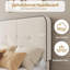Structure de lit tapissier en velours avec tête de lit réglable et support en métal, conception à réduction de bruit pour les chambres modernes-128967826-128967824