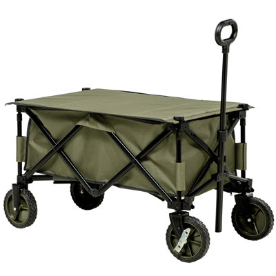 Outsunny 125L Festival Trolley on Wheels, Portable Wagon Cart