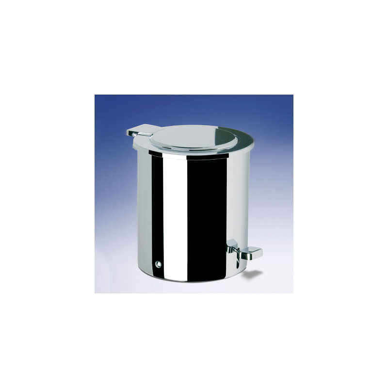 Poubelle à pédale 1,74 gallon, Chrome