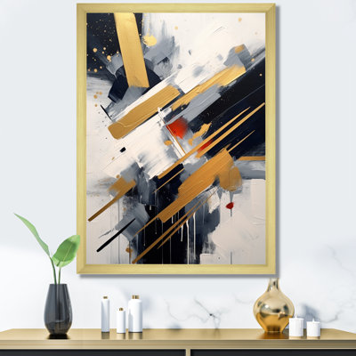 Noir et doré profondeur V, impression sur toile