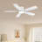 52 inch Ceiling Fans with Led Lights and Remote/app Control,Flush Mount,3CCT Dimmable, Reversible DC Motor, Noiseless, 5 Double-sided Black Ceiling Fan for Bedroom, Indoor/Covered Outdoor Use-117580819-117580820