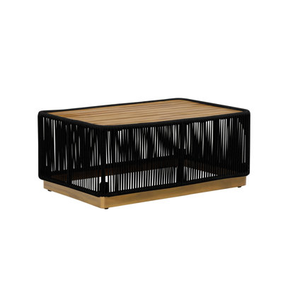 Alpine Teak outdoor collection Black Rope Coffee table
