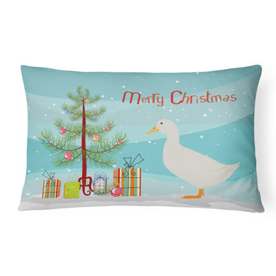  Coussin intérieur / extérieur American Pekin Duck Christmas