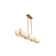Orleans 5-Light Linear Chandelier in Distressed Gold