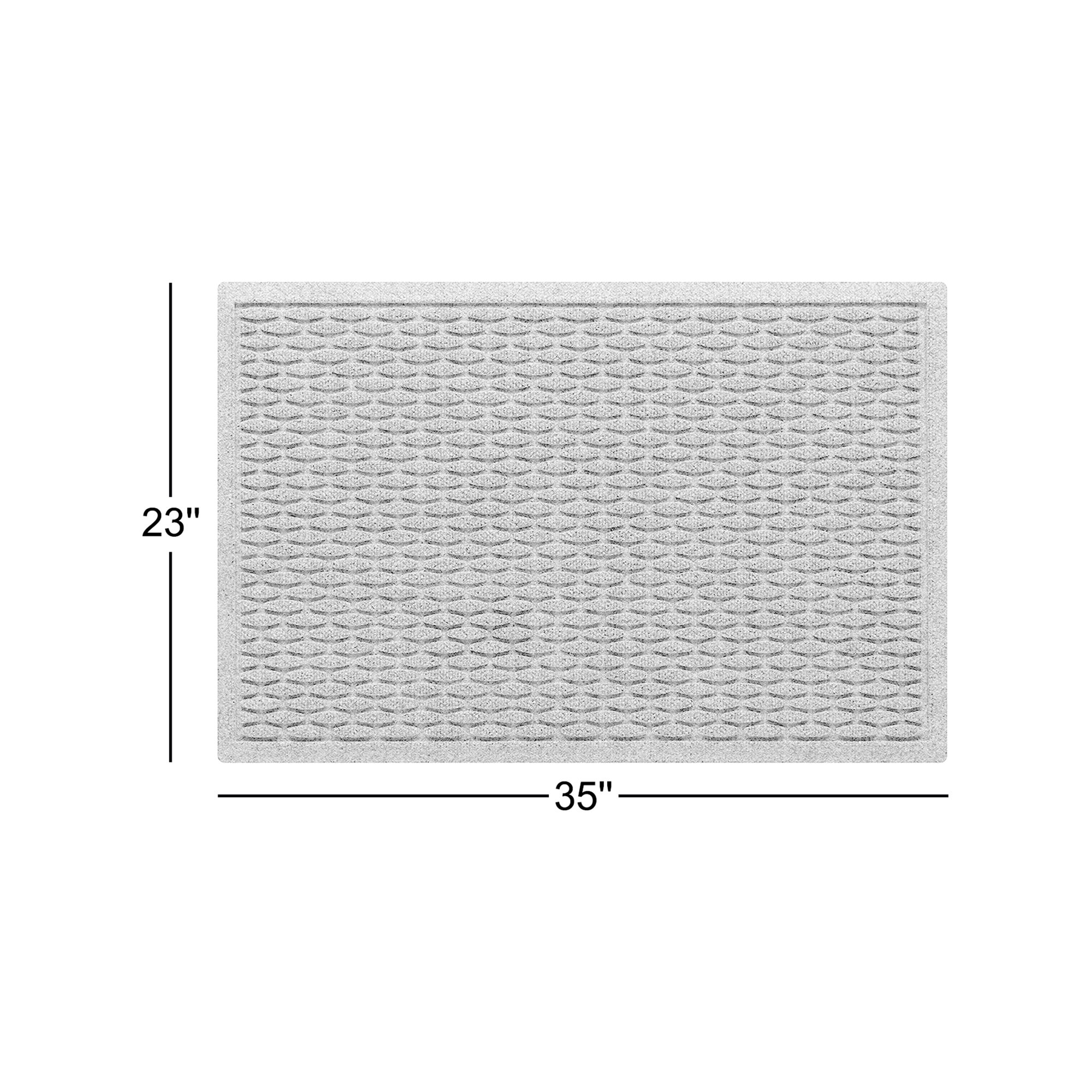 WaterHog Hamption 23 in. x 35 in. Indoor Outdoor Door Mat, Black