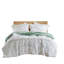 Ensemble de 3 mini-édredons en fausse fourrure à poils longs vert / blanc-130426021