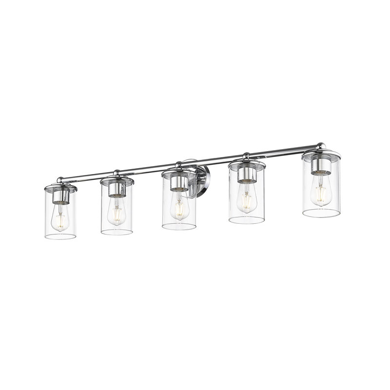 Éclairage pour meuble-lavabo à 5 lumières Cheetham, Chrome