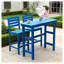 Ensemble de salle à manger à hauteur de bar en PEHD Lake Blue avec chaises Adirondack (3 pièces)