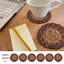 Ensemble de 6 sous-verres en jute de qualité supérieure pour table-81208702