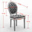 Chaise de salle à manger à structure française en bois massif avec boucle tirée à la main, velours artificiel, ressort en acier, ensemble de 2-121054254