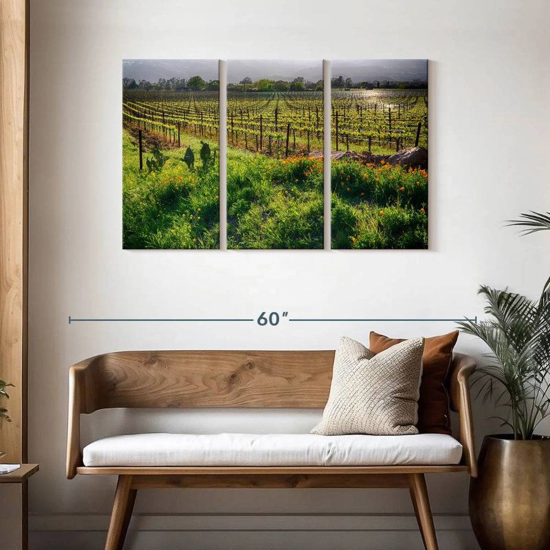 Alvord Sunrise In The Vineyard, H 28 po x l 45 po