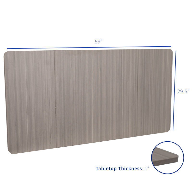 Dark Gray 60 x 30 Particle Board Table Top for Adjustable Desk Frames