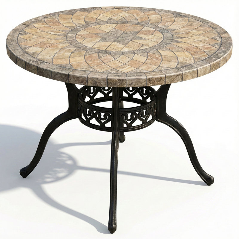 Round Outdoor Dining Table , 100cm W 100cm D