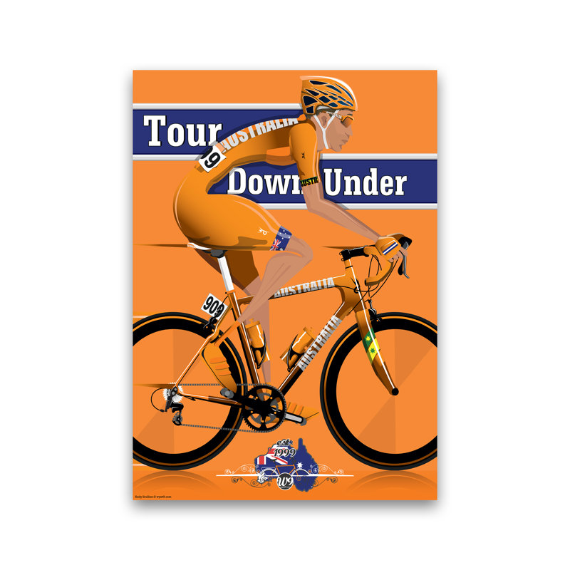 Australia Cyclist - Print, Unframed, 84cm H x 60cm W x 1cm D