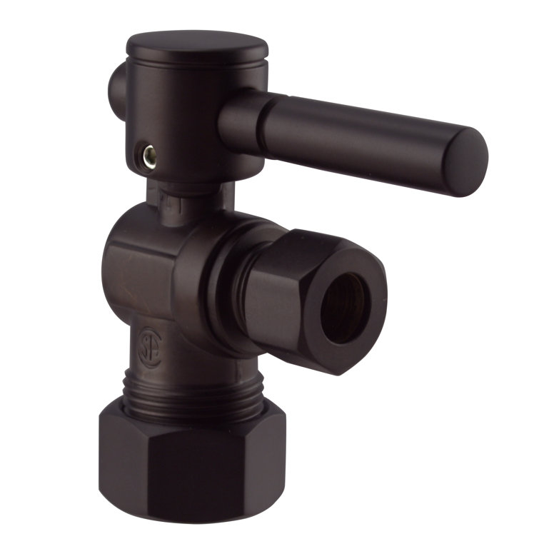 Pedestal Sink Supply Kit with 1-1/4" Euro Flat Trap and 1/2" Nominal Compression Lever Angle Stop
