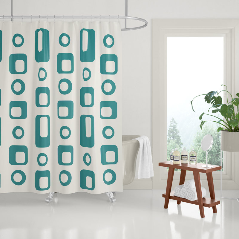 Rideau de douche Mette, Turquoise