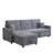 83"Sectional Sleeper Sofa with Pull Out Couch Bed, Convertible Corduroy Cloud Couch with Storage Chaise and USB Charging, Comfy L Shaped Modular Couches for Living Room Apartment, Gray.-44463384