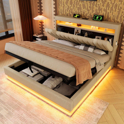 Upholstered Ottoman Storage Bed