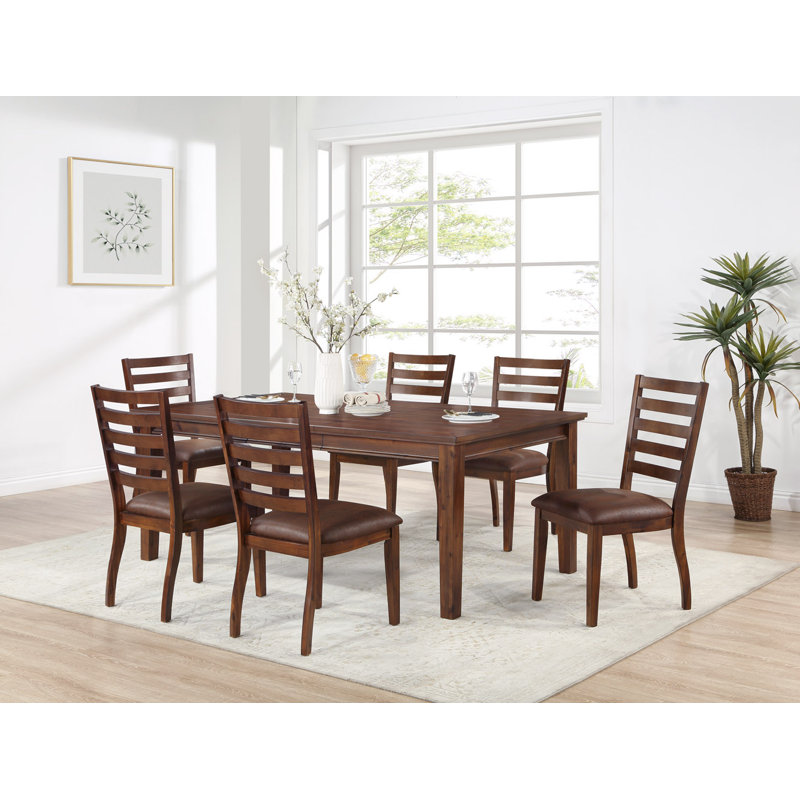 Ensemble repas, 7 pièces : table, 6 chaises