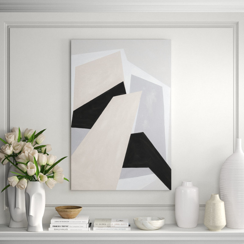 Path On Shapes II Print by Bobby Berk, Image Brush Gel, 36" H x 24" W x 1.5" D