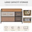 Commode 5 tiroirs avec tiroirs en tissu pour la chambre à coucher