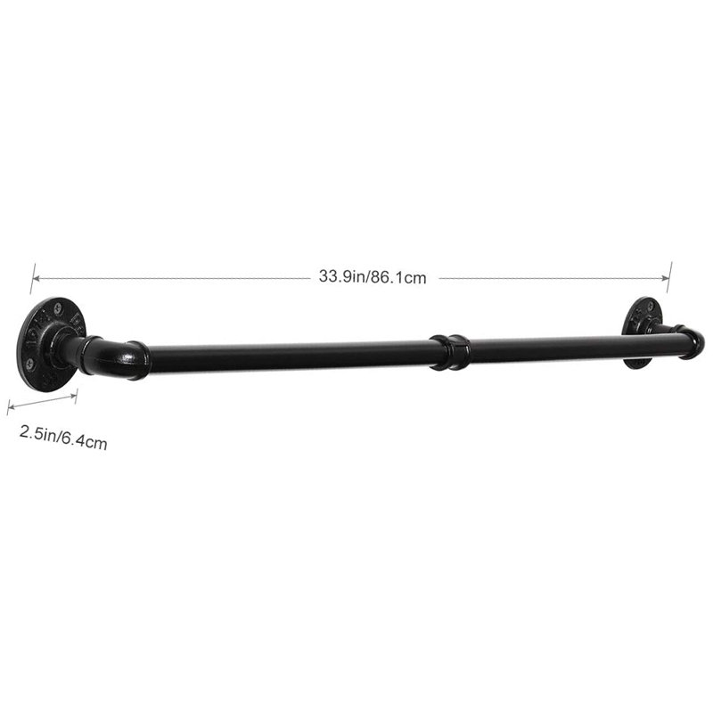 Metal Straight Wall Mounted Pot Rack