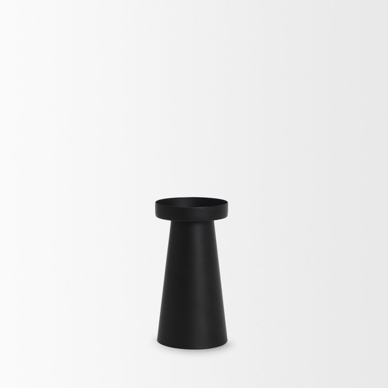 Bougeoir en métal noir mat Quadir, H 6,25 po x l 3,15 po x P 3,15 po