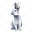 Lapin gris curieux - reproduction encadrée pour la décoration intérieure