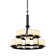 21 - Light Dimmable LED Wagon Wheel Chandelier