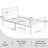 Minimalist Metal Slatted Bed Platform with Arrow Design Headboard-1221195390-1221307263