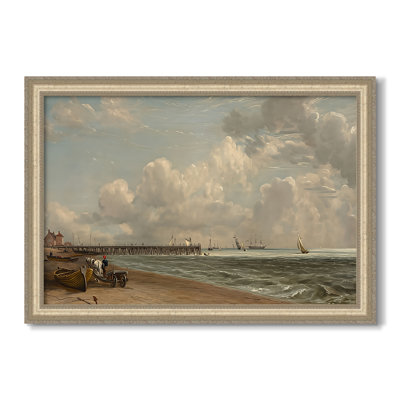 Yarmouth Jetty, 1822-John Constable-Custom Framed Canvas