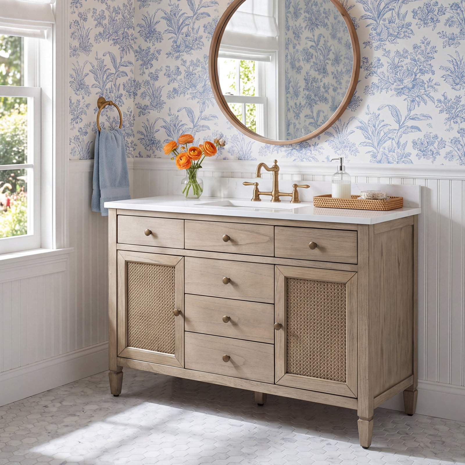Charleston 48" Pine Single Bathroom Vanity
