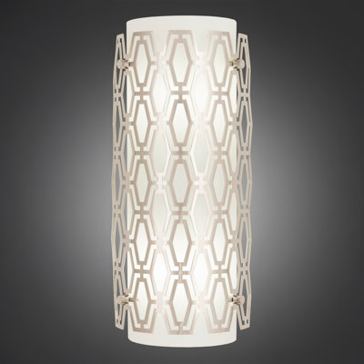 Marcel Wall Sconce - Geometric Framing - Modern , Frost Cas White