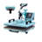 Blue 2-in-1 Heat Press Machine with Hat Attachment, 12" x 15" Swing-Away Digital Transfer Press for T-Shirts and Caps