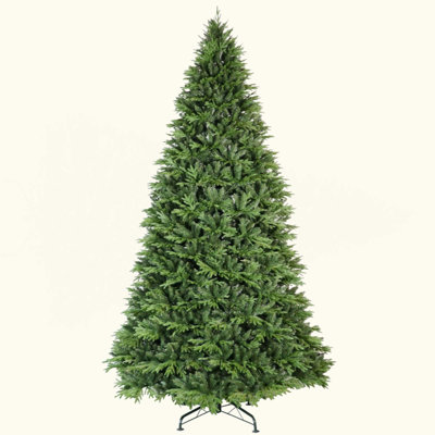 Artificial Christmas Tree, Premium Hinged Pine With 2225 Tips , Realistic PE+PVC Needles, Easy Fluffing, Sturdy Metal Stand For Indoor & Outdoor Holiday Decoration