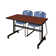 Kobe Flip-Top Training Nesting Table, 2 Zeng Stack Chairs
