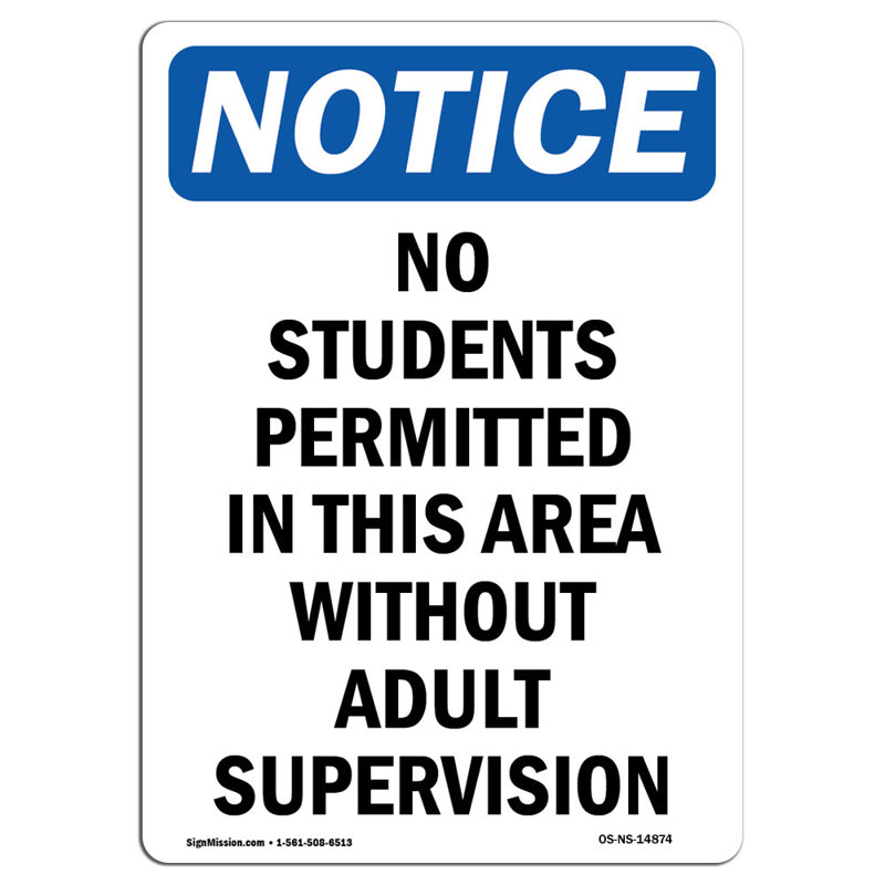 No Students Permitted in This Sign