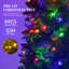 7.5ft / 9ft Pre-Lit Slim Pencil Christmas Tree, Warm White & Multicolor LED Lights, Hinged Artificial Spruce with Metal Stand,-1707233914