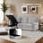 Rogel Upholstery Sleeper Sectional Sofa With Storage Space Usb Port And 2 Cup Holders-339209238