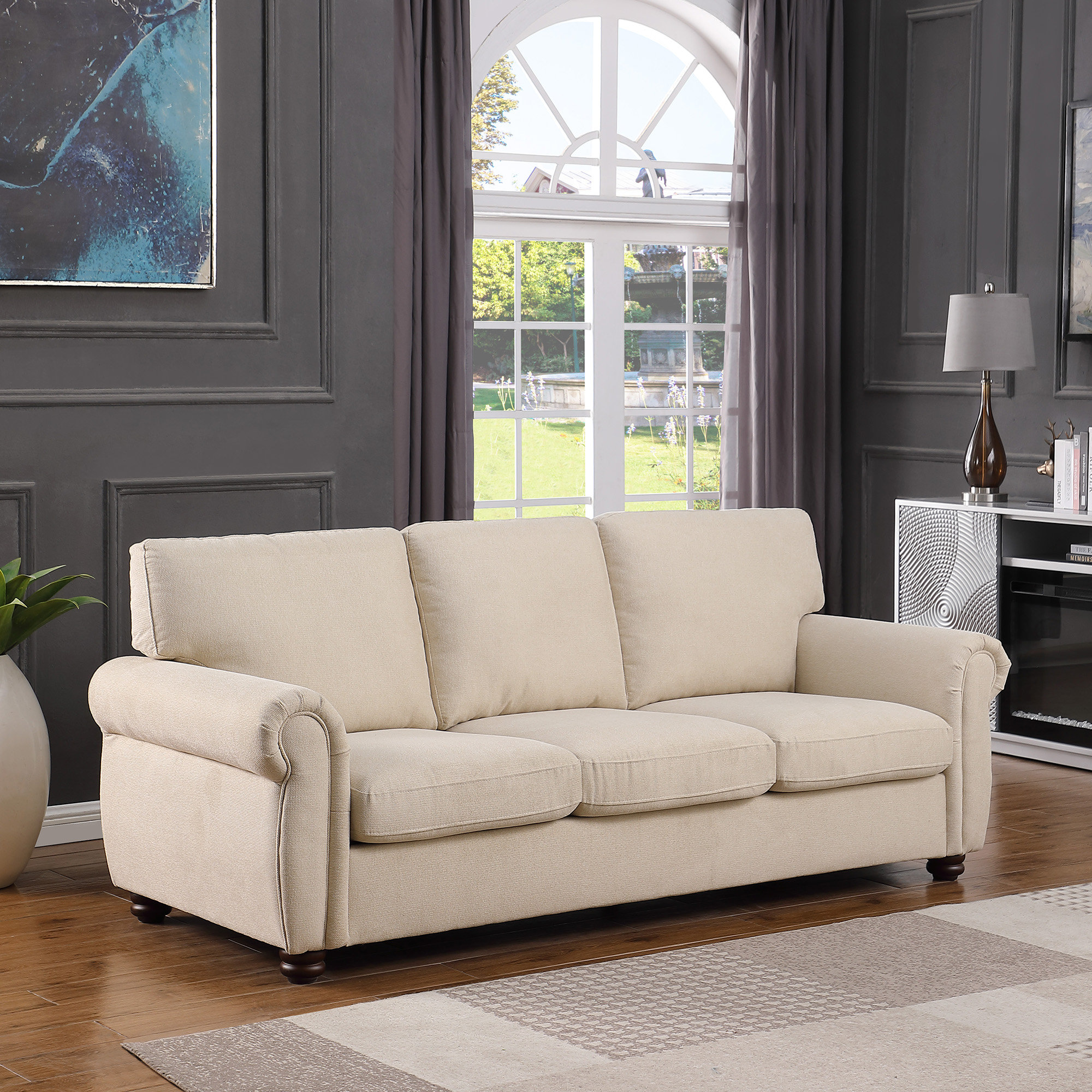 Alcott Hill® Philomena 84.65'' Upholstered Sofa | Wayfair