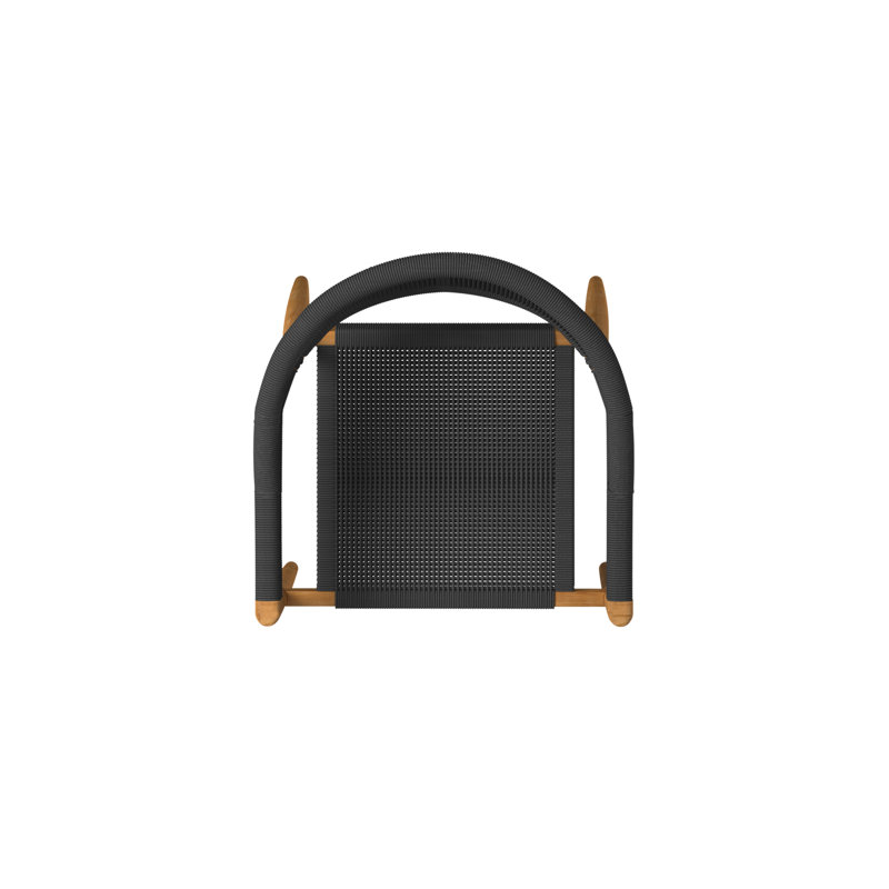 Ensemble de 4 fauteuils Klint, Noir / bois naturel