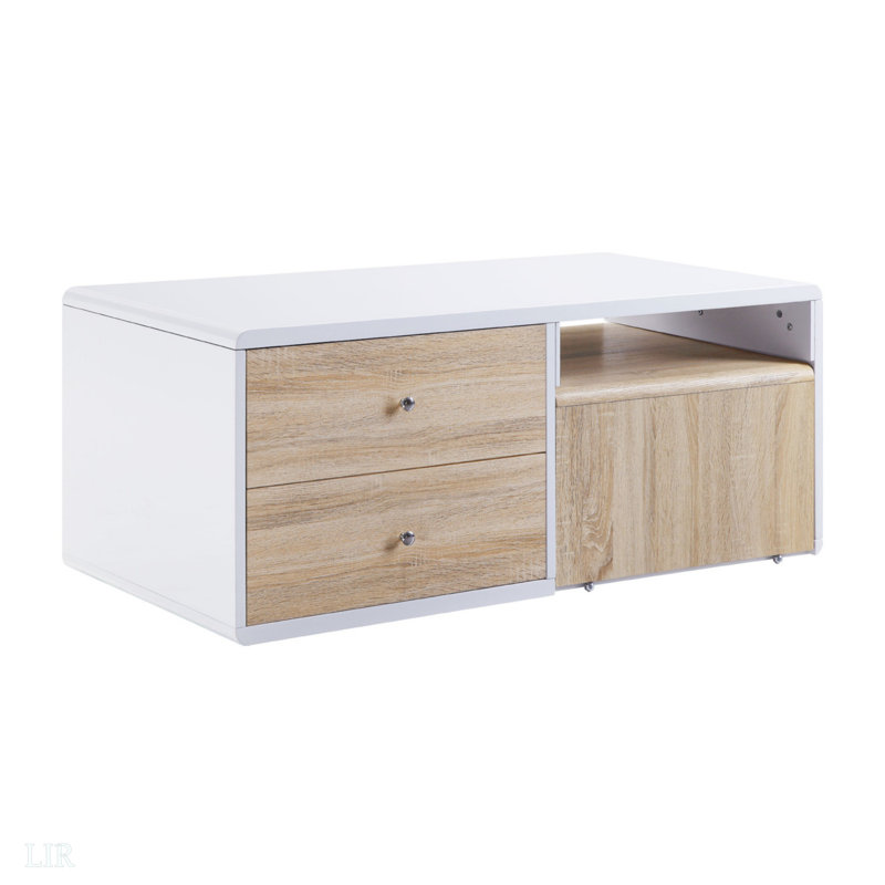 Rectangular Coffee Table With Pull-Out Table