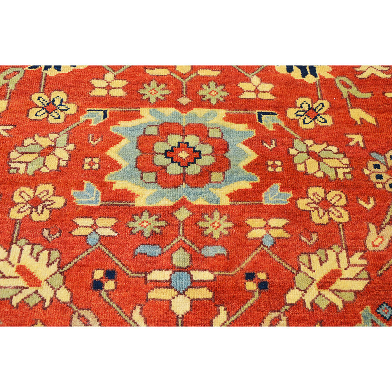 Oriental Area Rug in Rust/Beige/Brown, Rectangle 9' x 12'