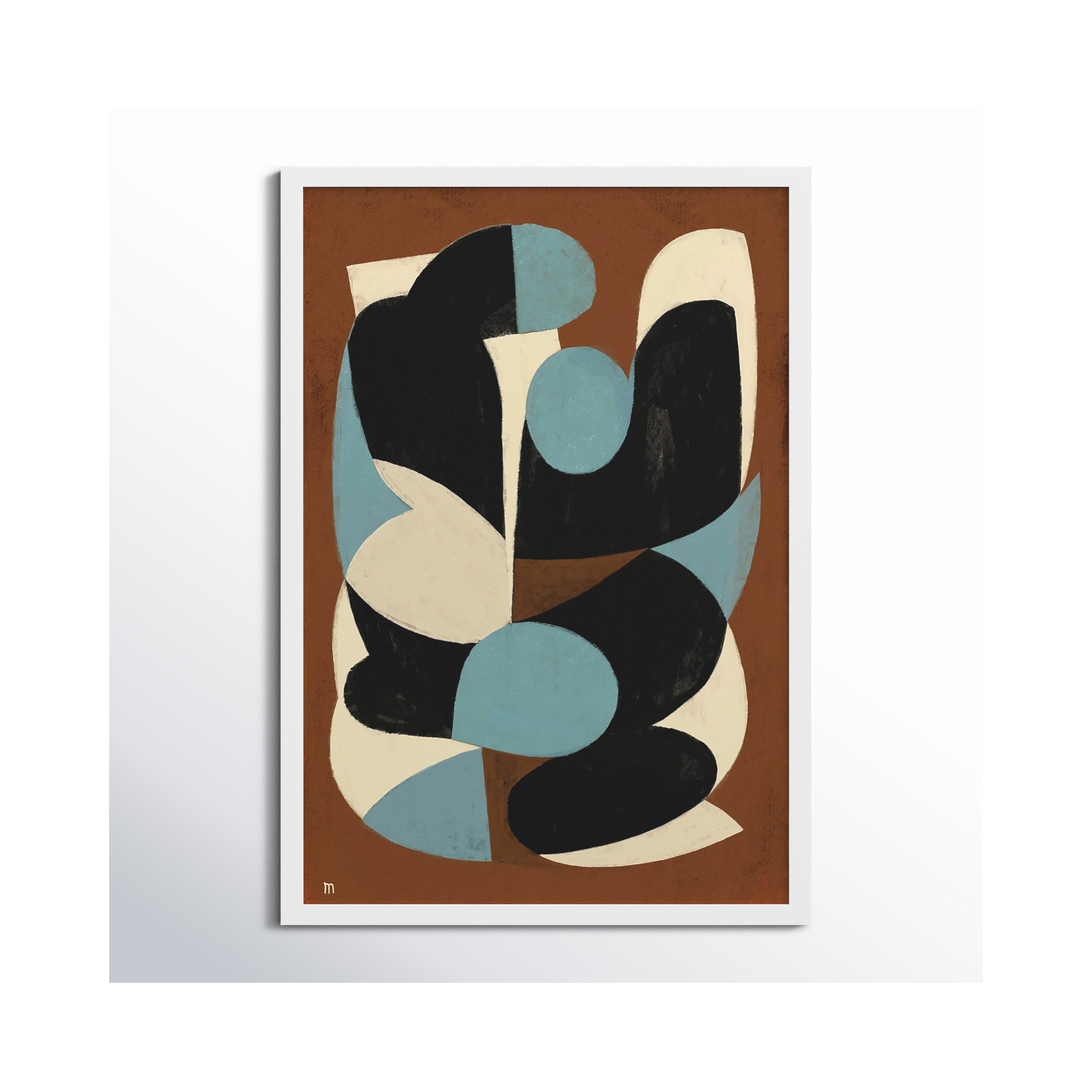 So What by StudioM, White Framed, 50" H x 35" W x 1.25" D