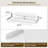 2-Tier Washer Dryer Countertop 54"x27.5", Shelf/Drawer Design with Non-Slip Pad, White-123949318