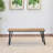 Wood Dining Bench, Rustic Dark Pine Finish
