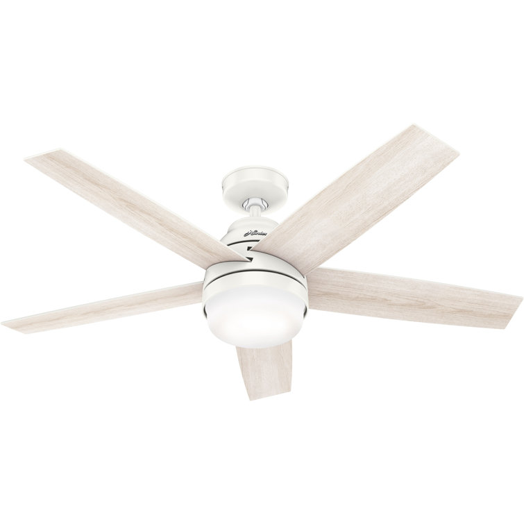 52" Exton 5 - Blade Wi-Fi LED Standard Smart Ceiling Fan with Remote Control and Light Kit Included